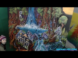 Live painting psychedelic visionary art