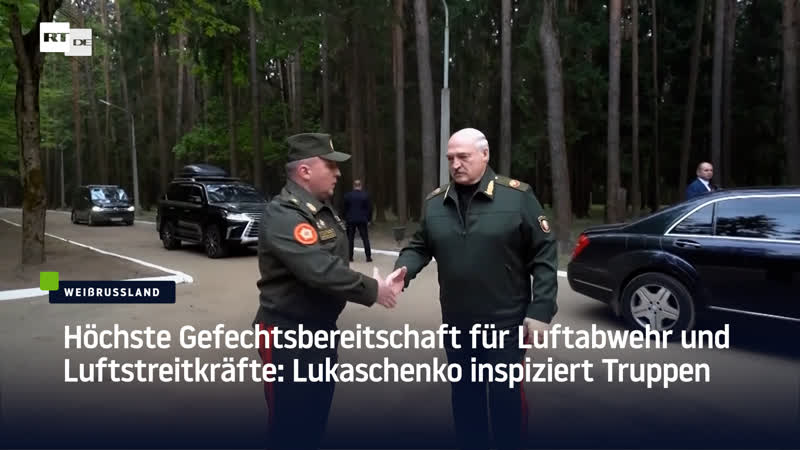Höchste gefechtsbereitschaft für luftabwehr und luftstreitkräfte lukaschenko inspiziert truppen