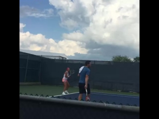 Vika practice 8 19 15 #cincytennis
