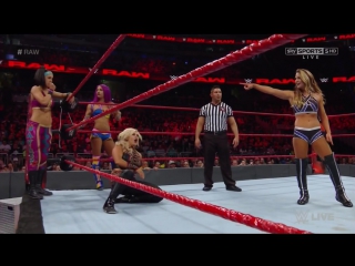 Bayley, dana brooke & sasha banks vs charlotte flair, emma & nia jax