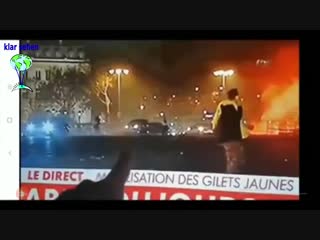 Paris tv übertragung unbewaffneter gelbe westenträger wird auf der strasse erschossen