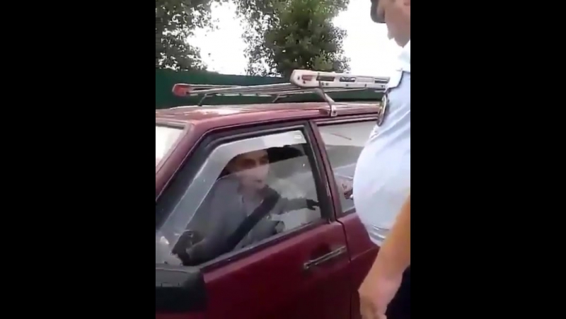 Свалил с гаишником на крыше