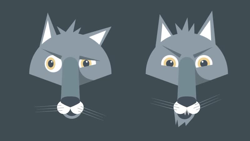 Cartoon wolf character illustrator cc tutorial (easy to make!)