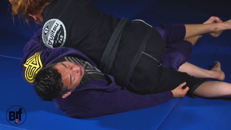 Matt and jill baker roll back sweep from half guard