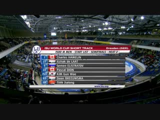 Isu world cup 01 03 02 2018/19 dresden (ger) (2 день) semifinals 1500m