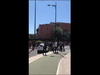 Albacete, spain the migrants are porn anyone trying to enter the city and preventing images from getting out