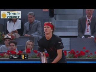 Denis shapovalov vs alexander zverev highlights madrid open 2018 sf hd