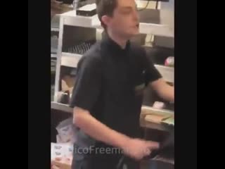 Lady refuses to leave when fired then calls her boyfriend to kick managers ass