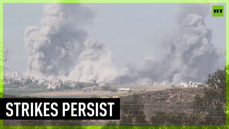 Huge plumes of smoke rise over gaza as idf continues bombardment