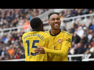 The interception the cross the touch the finish @aubameyang7 up and running in the @premierleague ️ newars