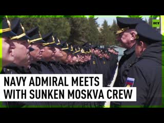 Russian military releases first video of sunken warship’s crew