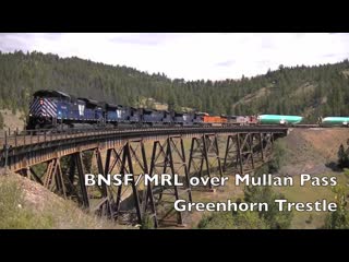 Bnsf mrl mullan pass heavy coal load, mid train helpers and boeing 737s!