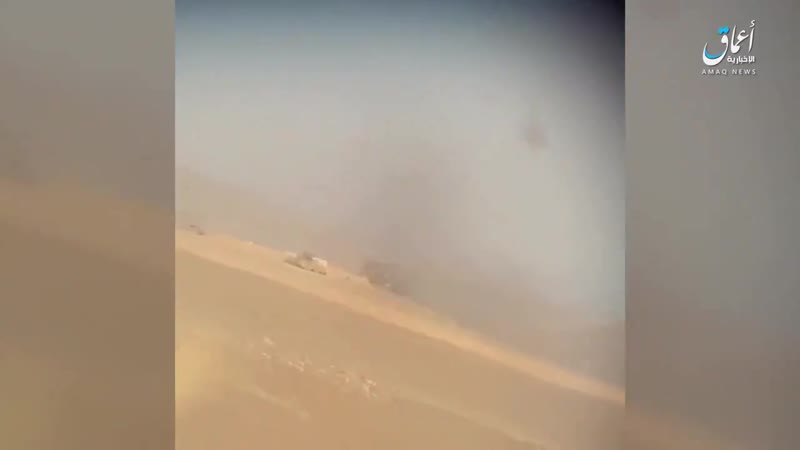 E syria isis released a video showing 2 atgm strikes, taking out a tank bulldozer in e h