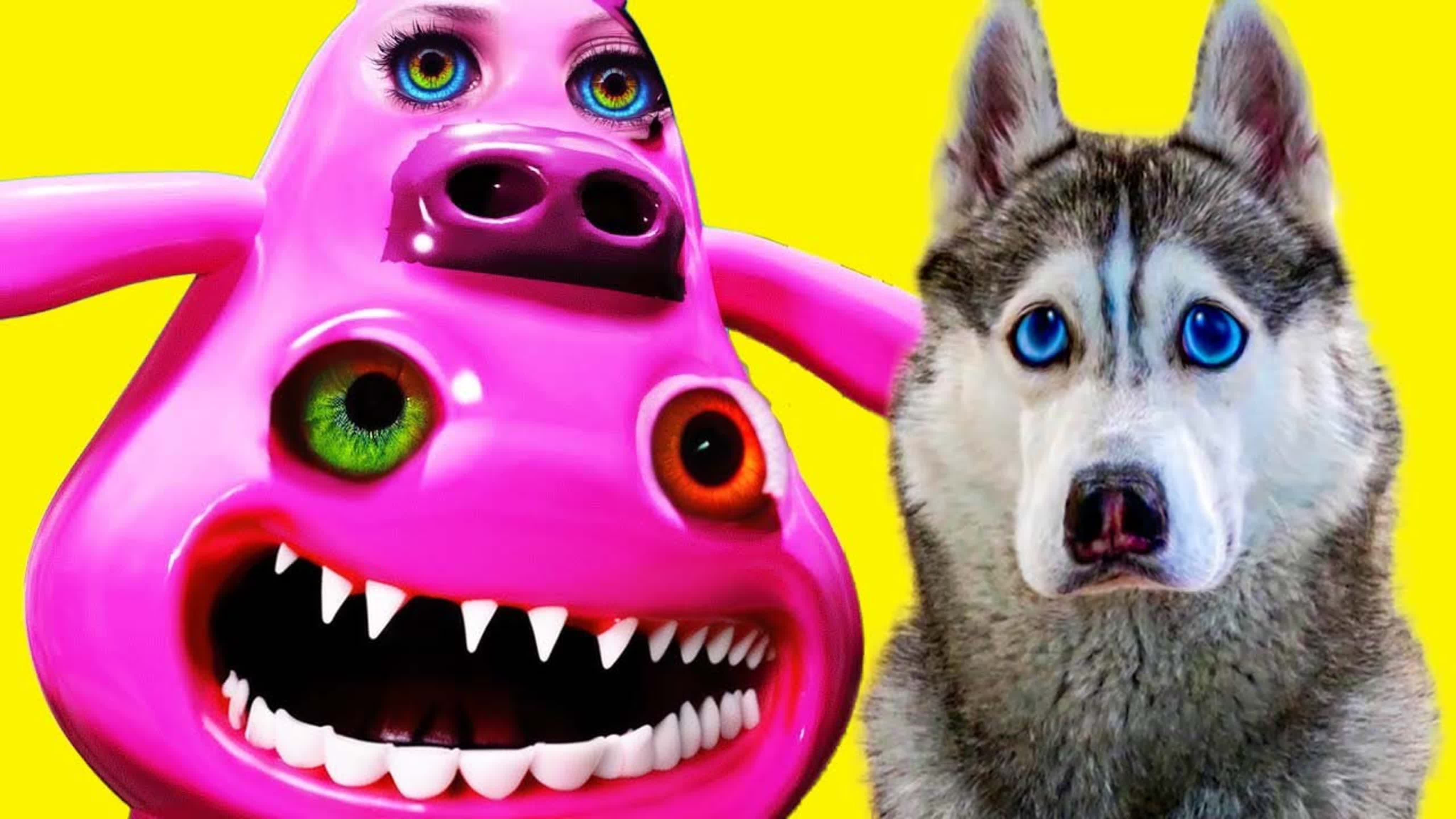 Шеф пигстер напал на нас! garten banban 3 в реальной жизни! (хаски бандит)  говорящая молодые