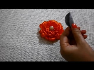 Satin zinnia flower tutorial