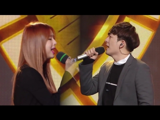 [perf] exid's solji & du jinsu west sky @ 160208 duet song festival