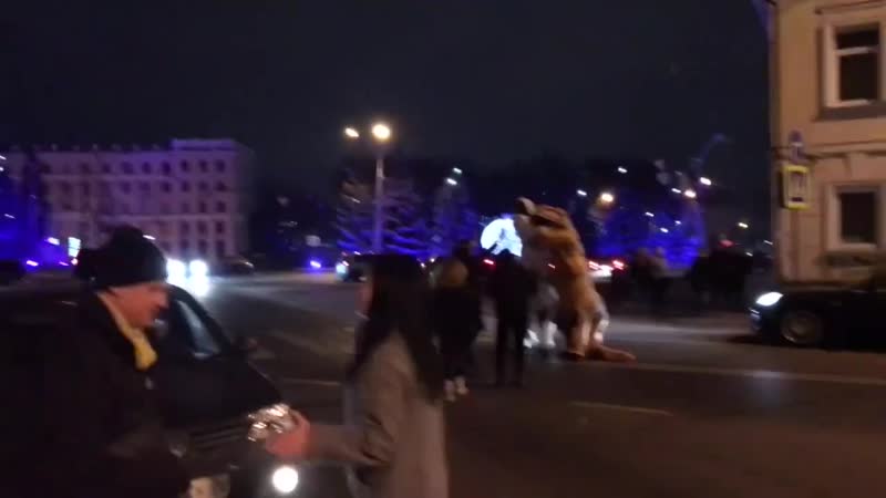Динозавры танцуют на улицах ярославля