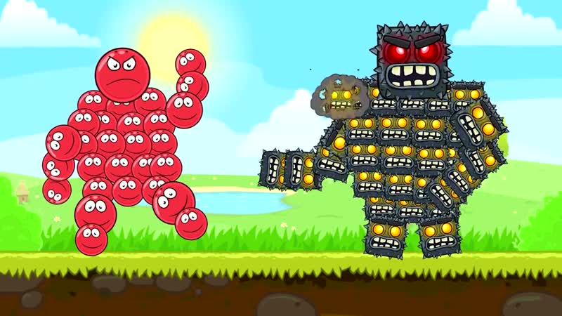 Мультик red ball 4 все части анимация игра красный шар озвучка несносный шарик