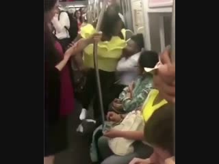 Woman forces man to give up his seat just because she is overweight and that is apparently a disability