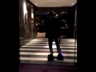 Jiyong playing with hoverboard
