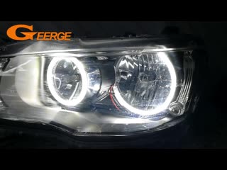 For mitsubishi lancer x 10 2007 2016 halogen headlight perfect compatible ultra bright illumination smd led angel eyes kit