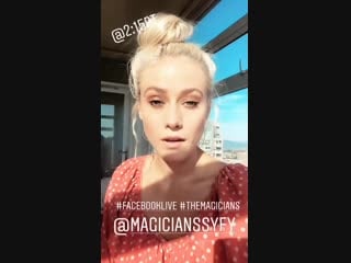 Magicians ig story/ olivia tpornr dudley