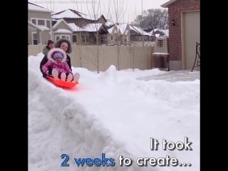 Family builds amazing own toboggan course