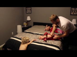 Dad vs triplets toddler