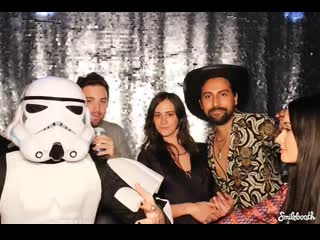 Another photobooth gif of harry with jeff and kacey in the photobooth at kaceys after part