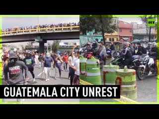 Arevalo supporters organize road blocks in guatemala city