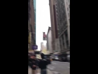 170425 suho, chen and sehun on the ny's streets