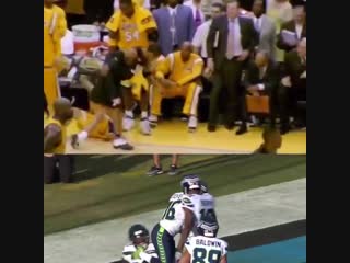 The seahawks brought out the allen iverson step over celebration