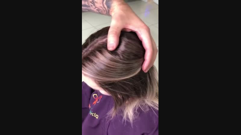 Светлая челка контуринг аиртач