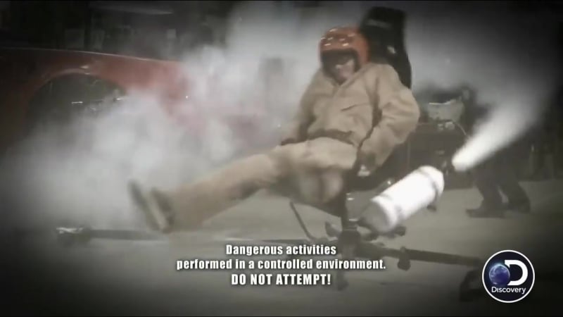 Вращение в кресле с азотными баллонами