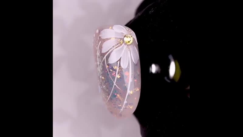 Интересная блестящая идейка с цветочком