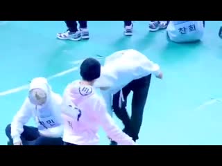 The maknae line always tease him and annoy him but he's always so patient with them, they're the cutest babies ever