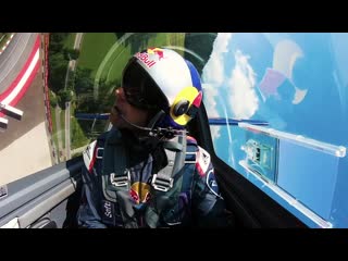 Pierre gasly takes flight with martin sonka for an aerial lap of the red bull ri