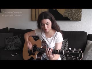 (red hot chili peppers) californication gabriella quevedo девушка очень круто владеет гитарой!