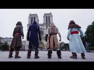 Assassin's creed unity meets parkour in real life 4k!