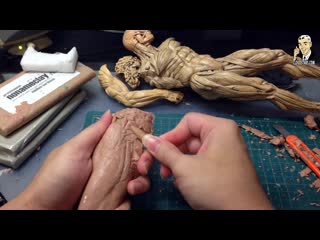 How to sculpt hot toys quality bruce lee part 25 roughing legs