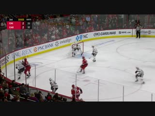 Seabrook boards svechnikov, martinook makes him answer for it