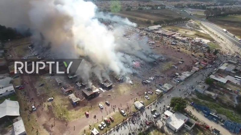 Последствия взрывов фейерверков в мексике hd