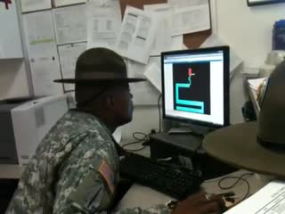 Drill sergeant scared by maze game |