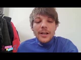 Louis’ video message to @speadasmileuk for the porn and teenagers currently in hospital! ️