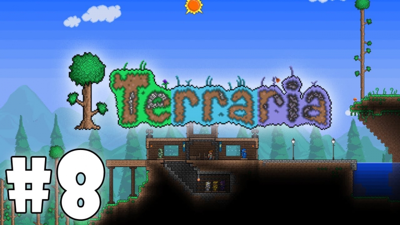 Играем в terraria #8 мы строили, строили и