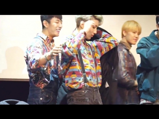 [fancam] [19 12 15] b a p “young, wild & free” fansign event sangam (daeup moment at the end d)