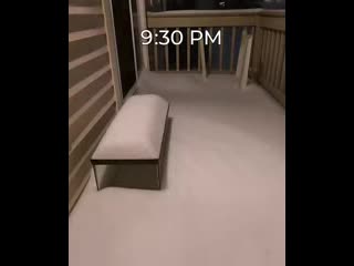 This bench getting slowly devoured by snow