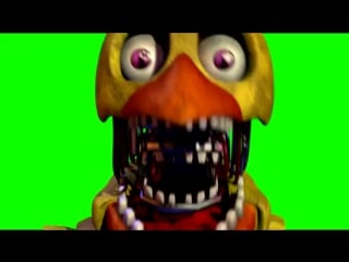 Five nights at freddys 2 chica jumpscare [green screen]