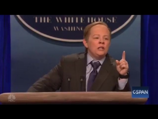 ‘snl melissa mccarthy’s sean spicer hit white house press with podium