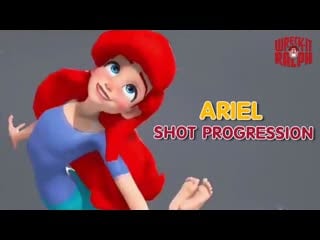 Ariel shot progression | wreck it ralph 2 | nara youn